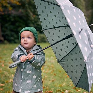 Детский зонтик Fresk "Лесной ежик", серо-зеленая